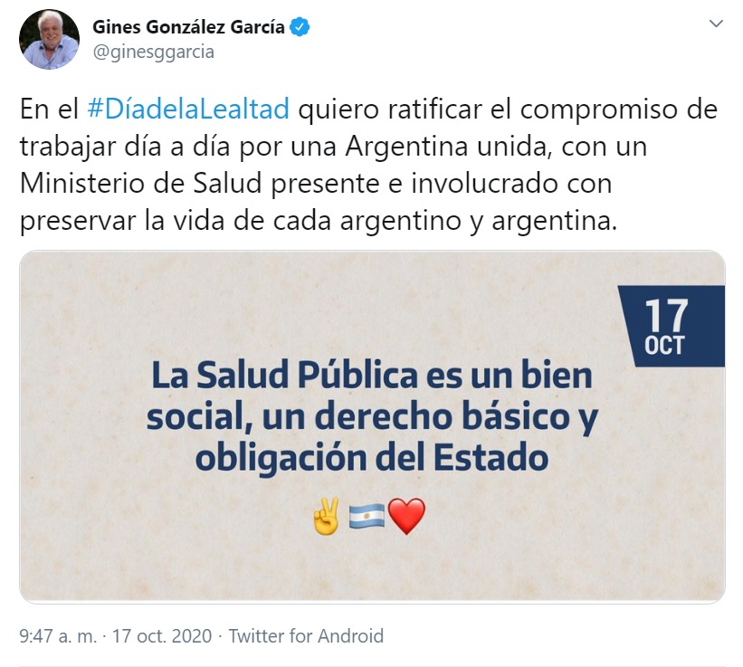El ministro Gines Gonzalez Garcia reitero su intencion de