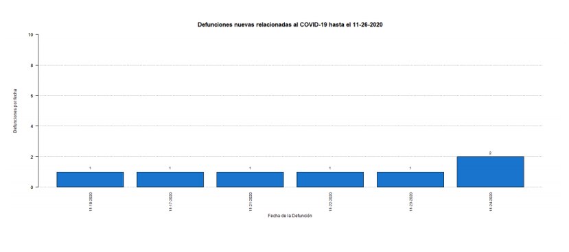 Muertes por COVID-19 reportadas en el informe del 27 de noviembre.