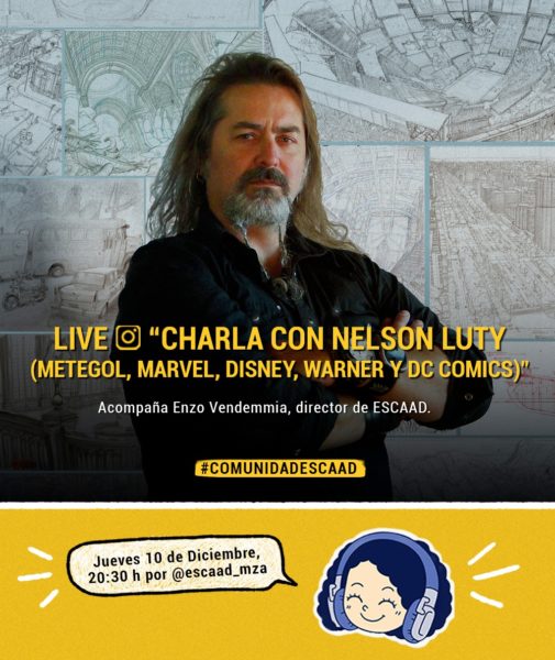 Mendoza: la Escuela de Animacion invita a una charla imperdible con el gran ilustrador y director Nelson Luty