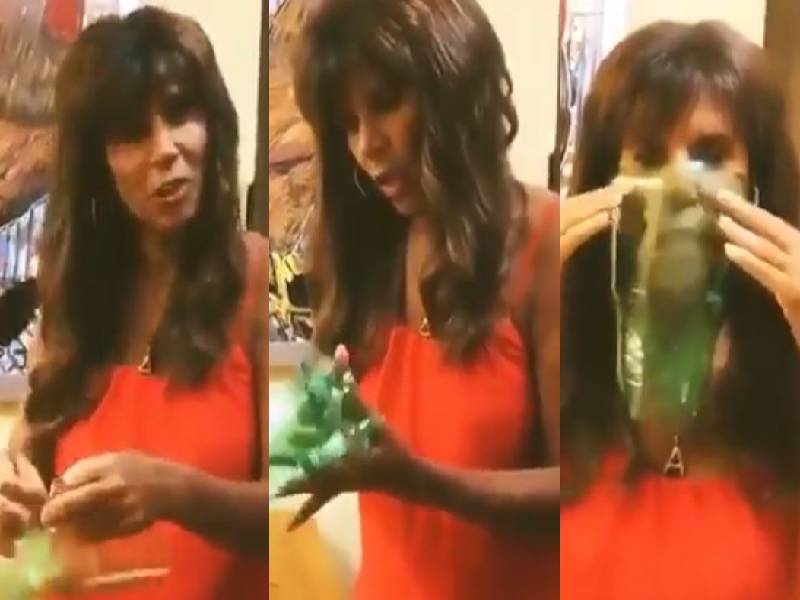 Anama Ferreira mostro como hacer un tapa boca con una botella de plastico (quedo espectacular)