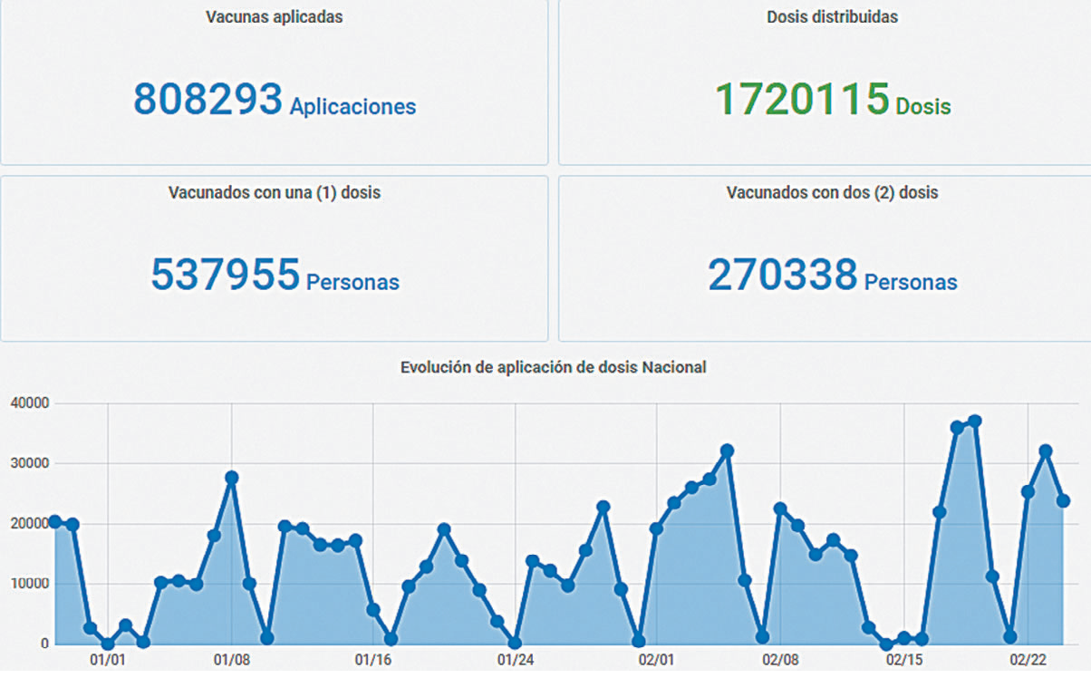 Gobierno presento el Monitor Publico de Vacunacion: mas de 808 mil personas fueron inmunizadas en Argentina