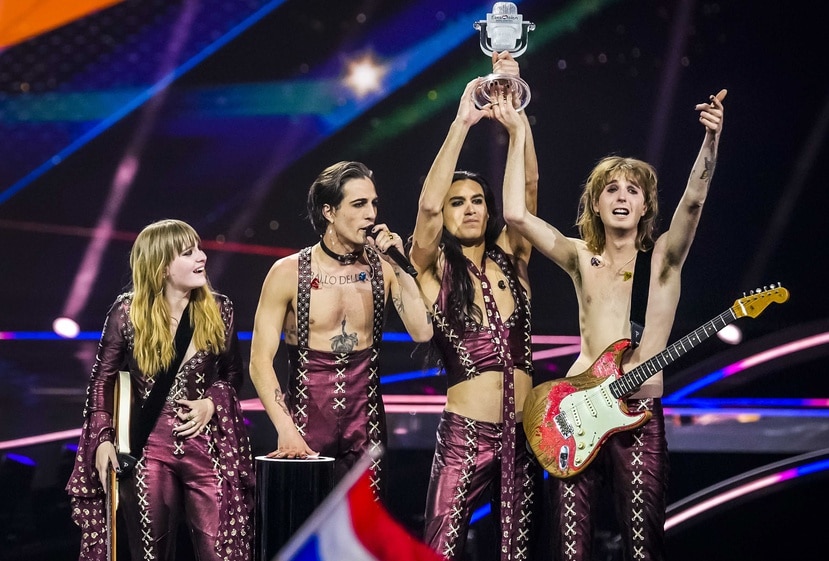 La banda italiana Maneskin gano la competencia Eurovision con la cancion