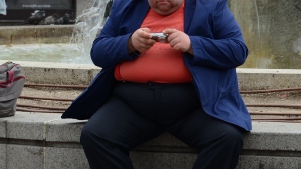 Imagen de archivo de una persona obesa.