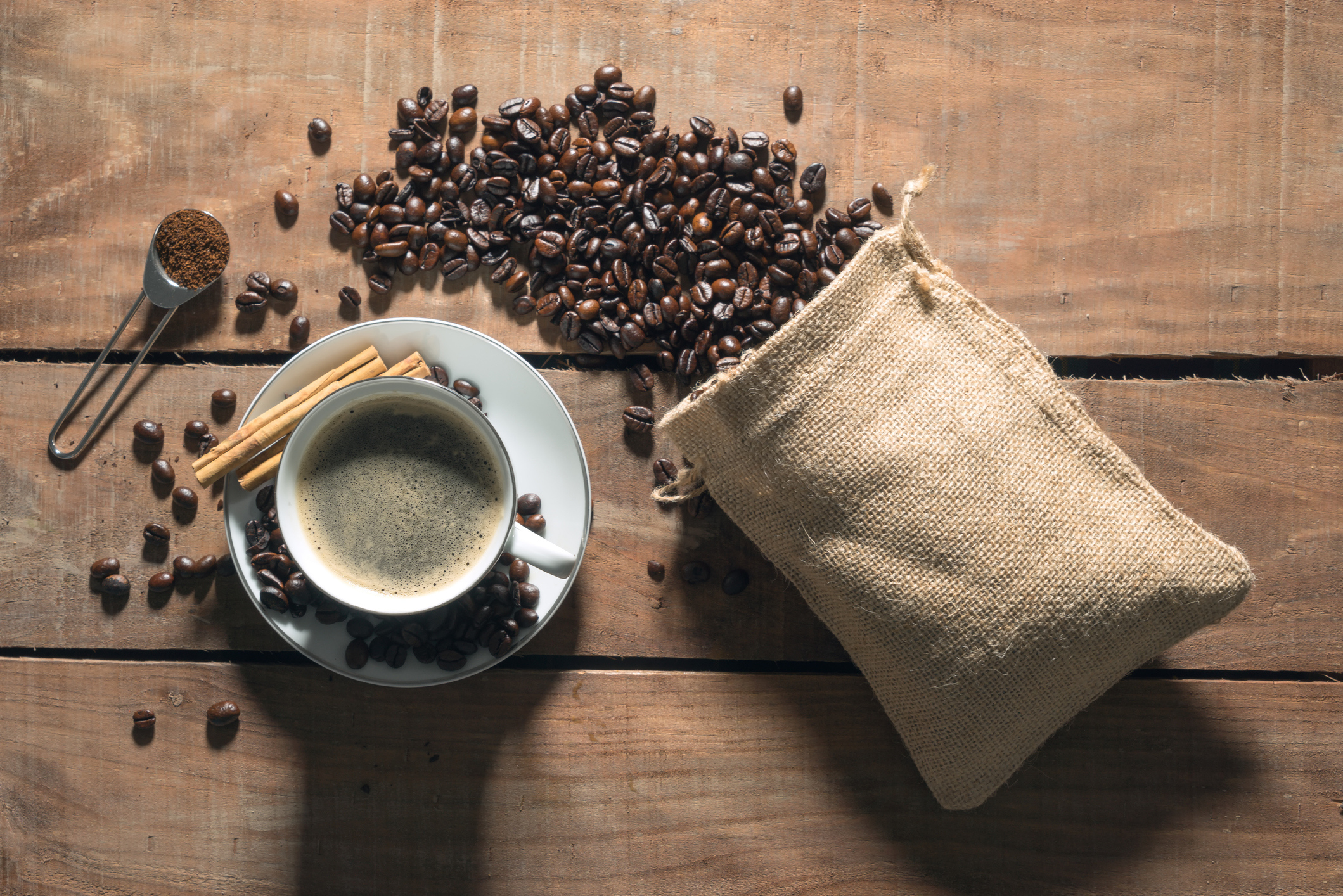 Cafe, taza de cafe, granos