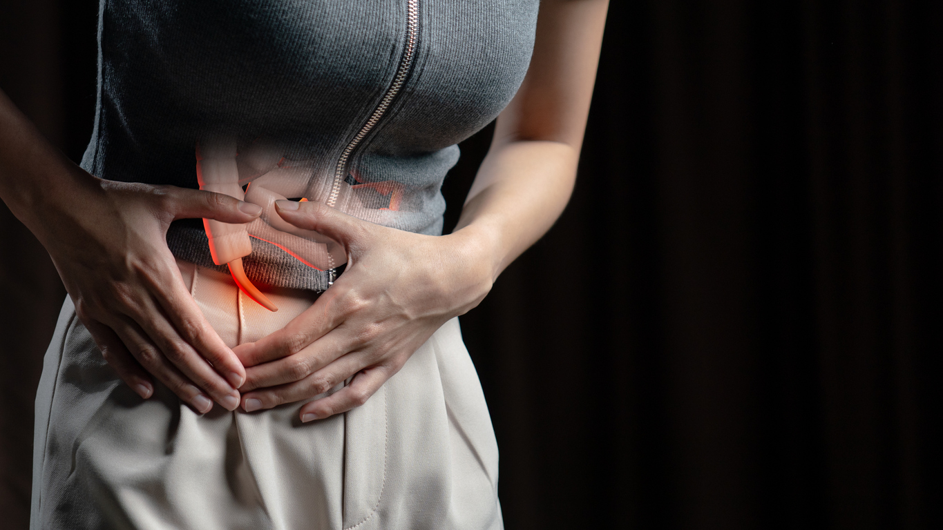 El apéndice es un pequeño saco de tejido ubicado en el intestino.