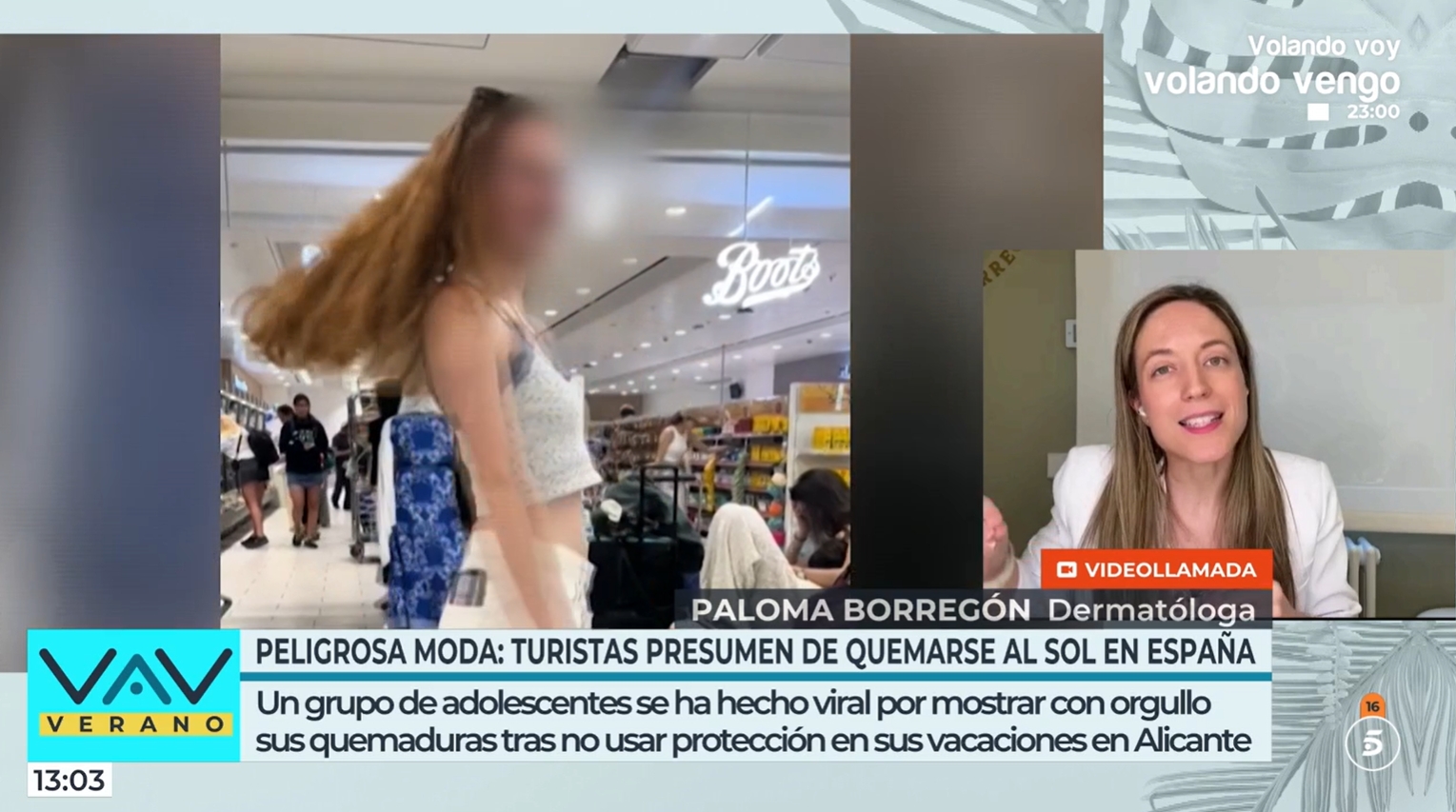La dermatóloga ha alertado de los peligros de las quemaduras del sol.